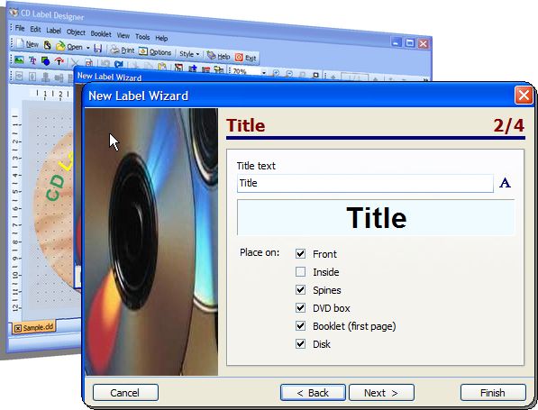 Screenshot of New Label Wizard